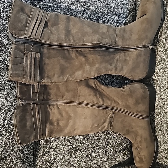 🛒💰Womens IMPO Bayla Suede Muted Brown Zipper Mid Calf Boots Sz 9M - Picture 4 of 4